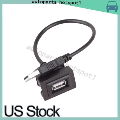 Dashboard Flush Mount USB Male to Female Extension Cable Adapter Fits Toyota - Image 1 of 4