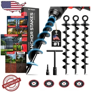 Durable Tent Stakes Heavy Duty 4 Pack - Stainless Steel Gazebo Anchors - Picture 1 of 8