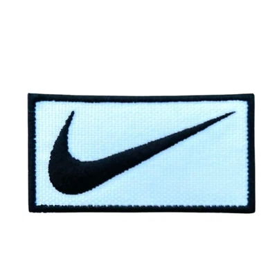N I K E Clothing Swoosh Embroidered Swoosh 2" Rectangular Shape