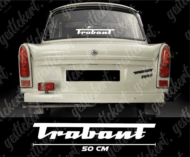 1x Pegatina 50 cm para luneta trasera Trabant Sticker 601 S Universal Tuning RDA - Imagen 1 de 1