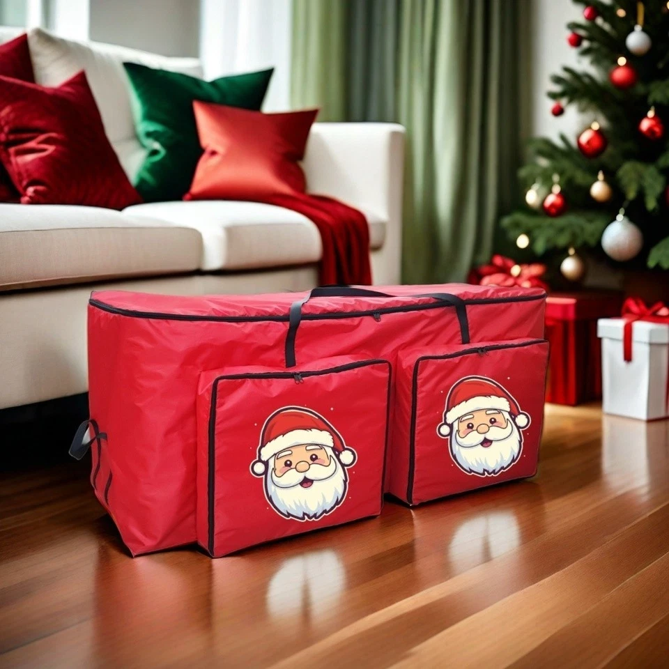 Large Christmas Tree Storage Bag Double Zipper with Handles for Easy Carrying - Image 1 of 4
