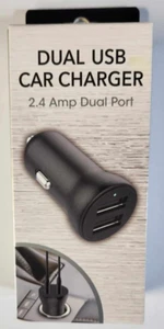 Dual USB Car Charger: 2.4 Amp Dual Port - Picture 1 of 2