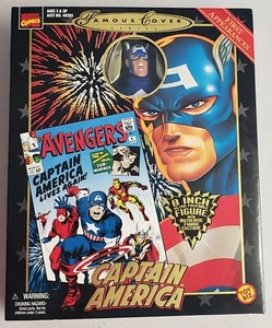 MARVEL FAMOUS COVER SERIES FIRST APPEARANCES CAPTAIN AMERICA 8" ULTRA POSEABLE - Picture 1 of 7