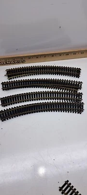 HO Scale 18" R Curve Brass Train Track  Lot of 10 Atlas Tyco Random  - Image 1 of 4