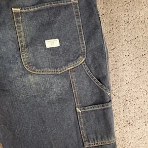 VTG Gap Carpenter Wide Leg Jeans Mens 38x32 Blue Dark Wash Loose Denim Skater - Picture 1 of 7