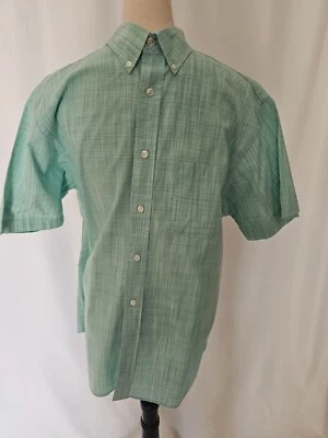 Camisa social masculina verde Round Three & York tamanho L M114 - Imagem 1 de 3