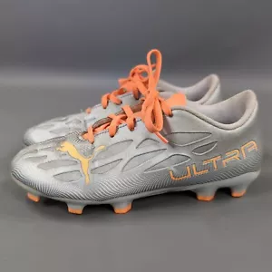Boys Puma Ultra Football Boots Kids Size US 2C Silver FG Soccer Cleats Shoes - Picture 1 of 15