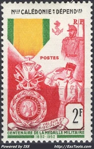 NOUVELLE CALEDONIE MEDAILLE MILITAIRE N° 279 NEUF * AVEC CHARNIERE - Picture 1 of 2