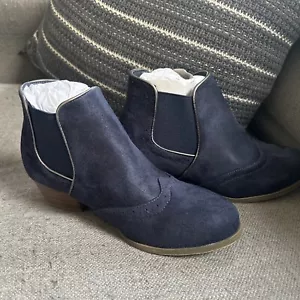Beston blaue Damen-Slipper-Stiefeletten Größe 6 mit 2 Zoll Absätzen - Bild 1 von 5