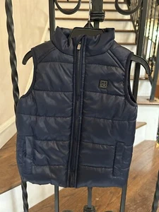 Toddler Size 18 Month Calvin Klein Puffer Vest Navy Blue Zip - Picture 1 of 4