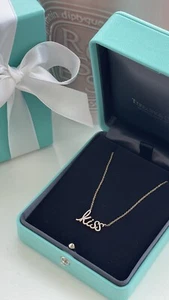 Tiffany & Co. Paloma’s Graffiti Kiss Pendant in Rose Gold 18K 16” $4050 - Picture 1 of 20