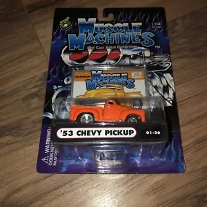 MUSCLE MACHINES 1953 CHEVY PICKUP 1/64 DIE CAST - - 53 CHEVY - - Picture 1 of 9