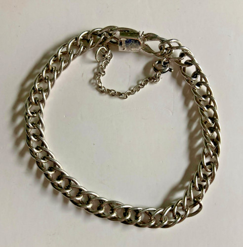 Bracciale Stage Coach tono argento charm braccialetto chiusura di sicurezza tono argento