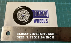 CRAGAR WHEELS DECAL STICKER - VINTAGE LOOK - PERFORMANCE - MUSCLECARS - NHRA - Picture 1 of 2