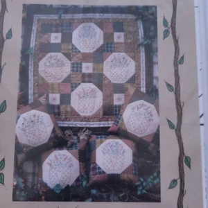 Edredón de canasta y almohadas piezas y bordado edredón estampado #57 botas de bar - Imagen 1 de 3