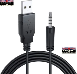 Cable de alimentación macho auxiliar 2M USB 2.0 tipo A a 3.5 mm para auriculares MP3 (CB139) - Imagen 1 de 6