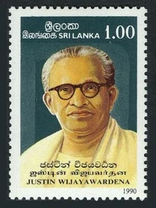 Sri Lanka 952, MNH. Michel 905. Justin Wijayawardena, educator, politician.1989. - Picture 1 of 1