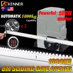 NEW AUTOMATIC HEAVY DUTY SLIDING GATE OPENER KIT 3 x REMOTE 8m Rack 1800KG - Picture 1 of 5
