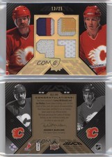 2008-09 UD Black Dual Player Jerseys Gold /25 Lanny McDonald Joe Mullen HOF