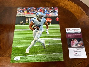 Foto lucida firmata Amon-Ra St. Brown 8x10 - JSA - NFL Detroit Lions certificato di autenticità - Foto 1 di 1