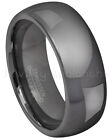 8mm Unisex Gunmetal Tungsten Ring, Classic Dome Tungsten Wedding Band #615