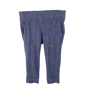 Columbia Leggings Womens Large Capri Stretch Logo Pants Cropped Knit - Picture 1 of 9