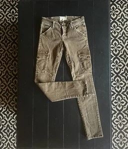 CURRENT ELLIOTT CARGO PANTS SZ 25 0 MILITARY GREEN BAD A$$ L@@K! - Picture 1 of 12