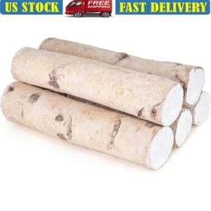 Large Birch Logs Fireplace Decor Natural Wood Logs DIY Crafts Gas Firewood New - Picture 1 of 7