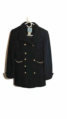 Abrigo MARCIANO By GUESS Lana Cachemira Mezcla Oro Botón y Cadena Abotonada Foto 1 de 3