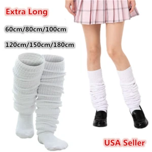 Loose Slouchy Socks Japanese Girl's Lady Socks Leg Stockings Extra Long Hose - Picture 1 of 12