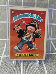 Vintage Garbage Pail Kids Series 2 Card# 62a GREASER GREG 1985 Gloss Back