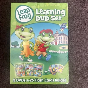 LeapFrog: Learning DVD Set (DVD, 2009, 3-Disc Set + 26 flash cards) NEW SEALED - Picture 1 of 4