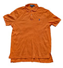 Polo Ralph Lauren Men T-shirt Cotton Top Large Orange Casual With Pony  Logo