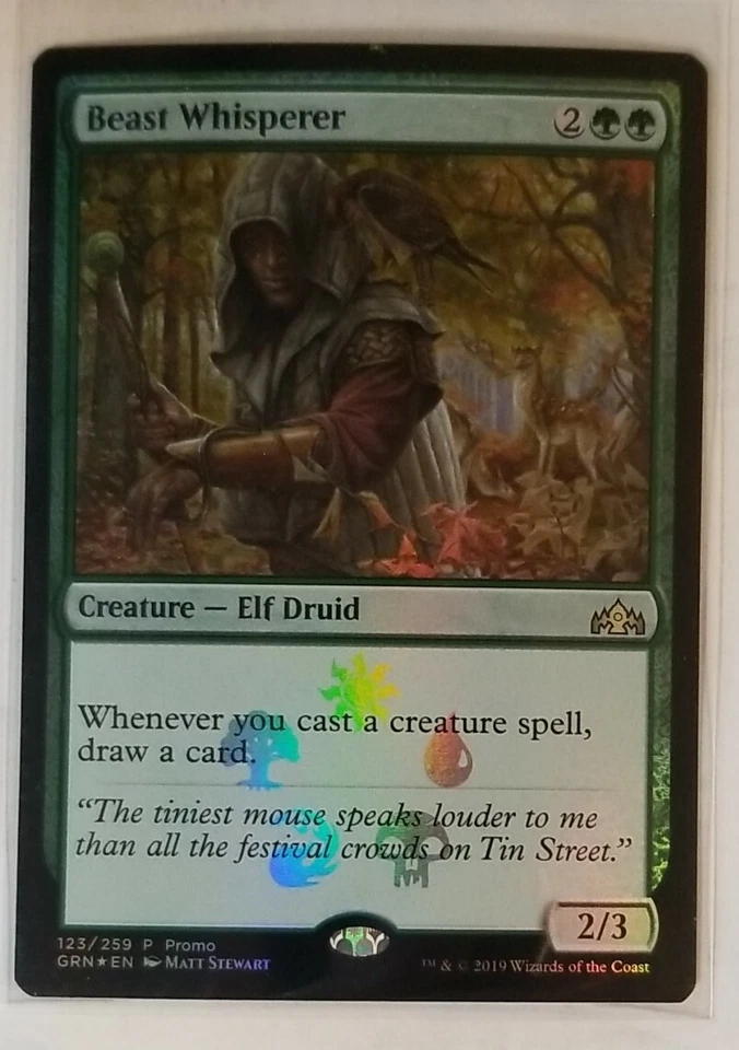 MTG Beast Whisperer Guilds of Ravnica 123/259 Foil Promo - Image 1 of 1