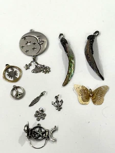 10 Fashion Pendant Charms Jewelry Bundle Lot - Picture 1 of 7