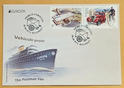 Romania. Europa Cept - 2013. Postal Vehicles, Postman Van. FDC (Nr 037) - Image 1 of 2