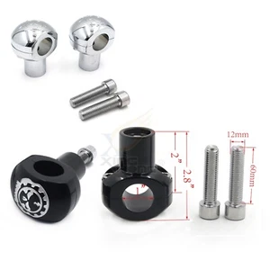 Gear Skull 25mm Handlebar Riser For Harley Dyna FXD Street Bob Wide Glide - Picture 1 of 4