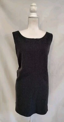 Laura Ashley Dressy Charcoal Gray Wool Blend Classic Sheath Fully Lined Sz XL - Image 1 of 4
