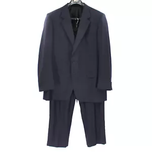 Brioni Colonna Lana Azul Marino Rayas 2 Piezas Traje Abrigo Pantalones 48 Sencillo Pecho - Imagen 1 de 9