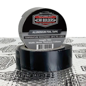 Car Builders Silver Aluminium Foil Tape - Black - Picture 1 of 3