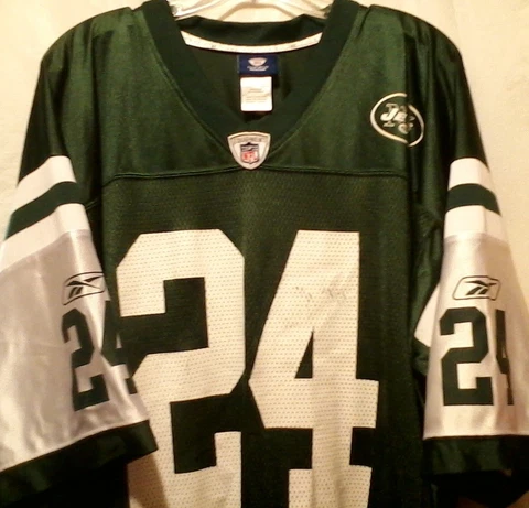 Darrell Revis 24 New York Jets Jersey NFL Team Apparel Reebok XL Screen Print Cover