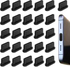 25 Stück USB Typ C Anti Staub Stecker Abdeckung USB C Ladeanschluss Stecker - Bild 1 von 7