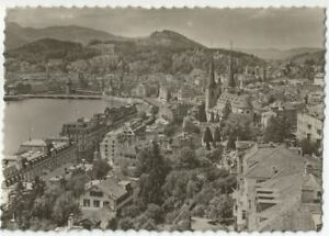 Luzern: Hofkirche m Blick gg Sonnenberg Wintersport Stempel Ansichtskarte 106