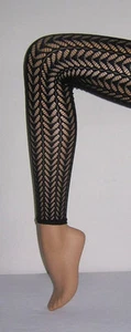 FOOTLESS PATTERNED TIGHTS 8 COLOURS QUALITY HOSIERY AUSSIE SELLER - Picture 1 of 8