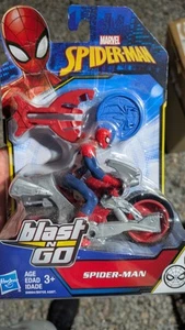 MARVEL SPIDER-MAN ACTION FIGURE BLAST-N-GO MOTORCYCLE  2013 new - Picture 1 of 5