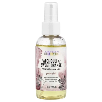 Bruma de aromaterapia, pachulí y naranja dulce, 4 fl oz (118 ml) Foto 1 de 2