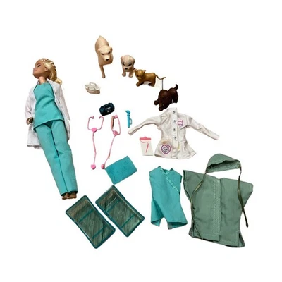 Juego de piezas de veterinario Barbie. Bolsas de estetoscopio para muñecas animales tabla exfoliantes + Foto 1 de 4