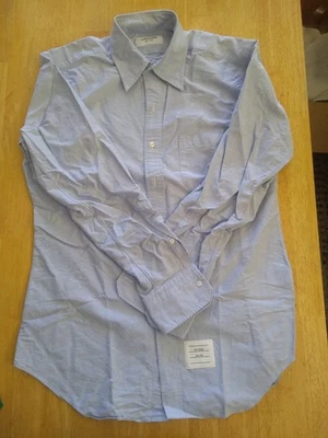 NWOT Thom Browne Blue Oxford No Grosgrain Button Down Oxford TB3 15.5-34 M - Image 1 of 4