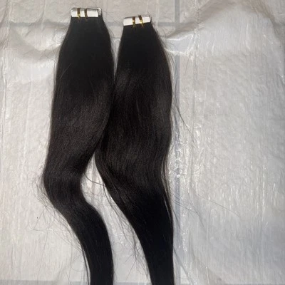 Extensiones de cabello humano con cinta negra natural Foto 1 de 4