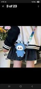 Labubu The Monsters Cartoon Silicone Bag Coin Purse Crossbody Accessories Blue - Picture 1 of 1